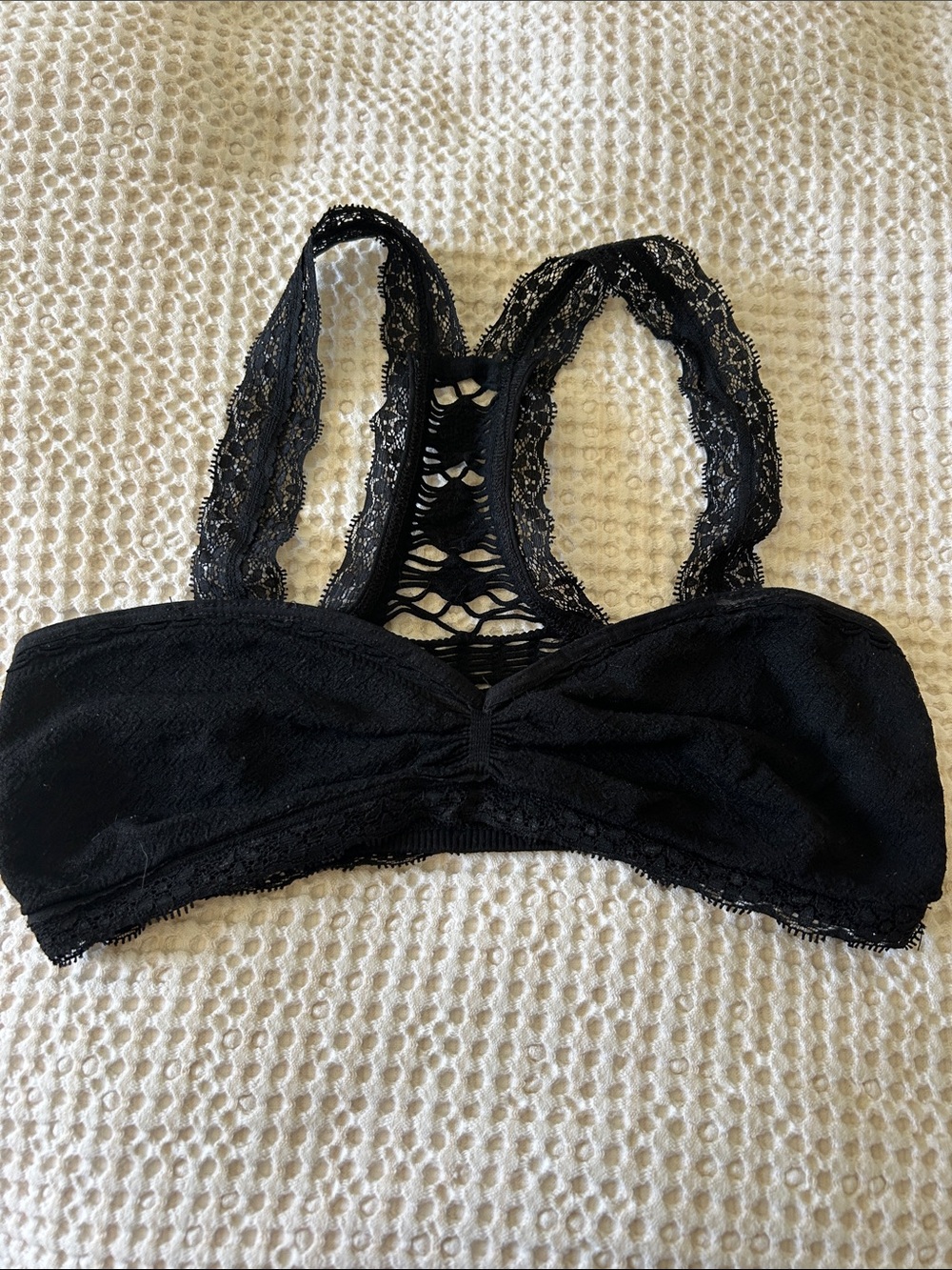 Free People Black Lace Racerback Bralette - Women's Intimates